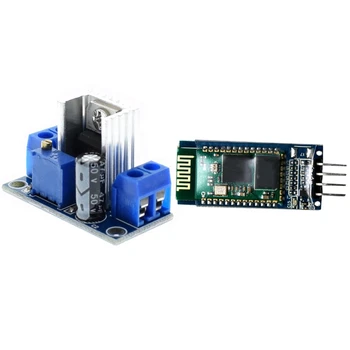 

HC-06 Wireless Serial 4 Pin Bluetooth RF Transceiver Module & LM317 DC-DC 1.5A 1.2-37V Adjustable Power Supply Board