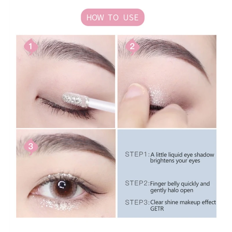Shiny Diamond Liquid Eye Shadow Set Waterproof Smudge-proof Long-lasting Shine Luminous Eyeshadow Liquid Beauty Glazed