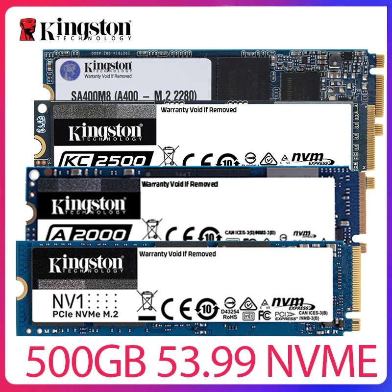 Kingston-Disque dur interne NV2 SSD, PCIe M.2 2280, 250 Go, 500 Go, 1 To,  512 Go, KC3000, pour ordinateur de bureau, PC portable