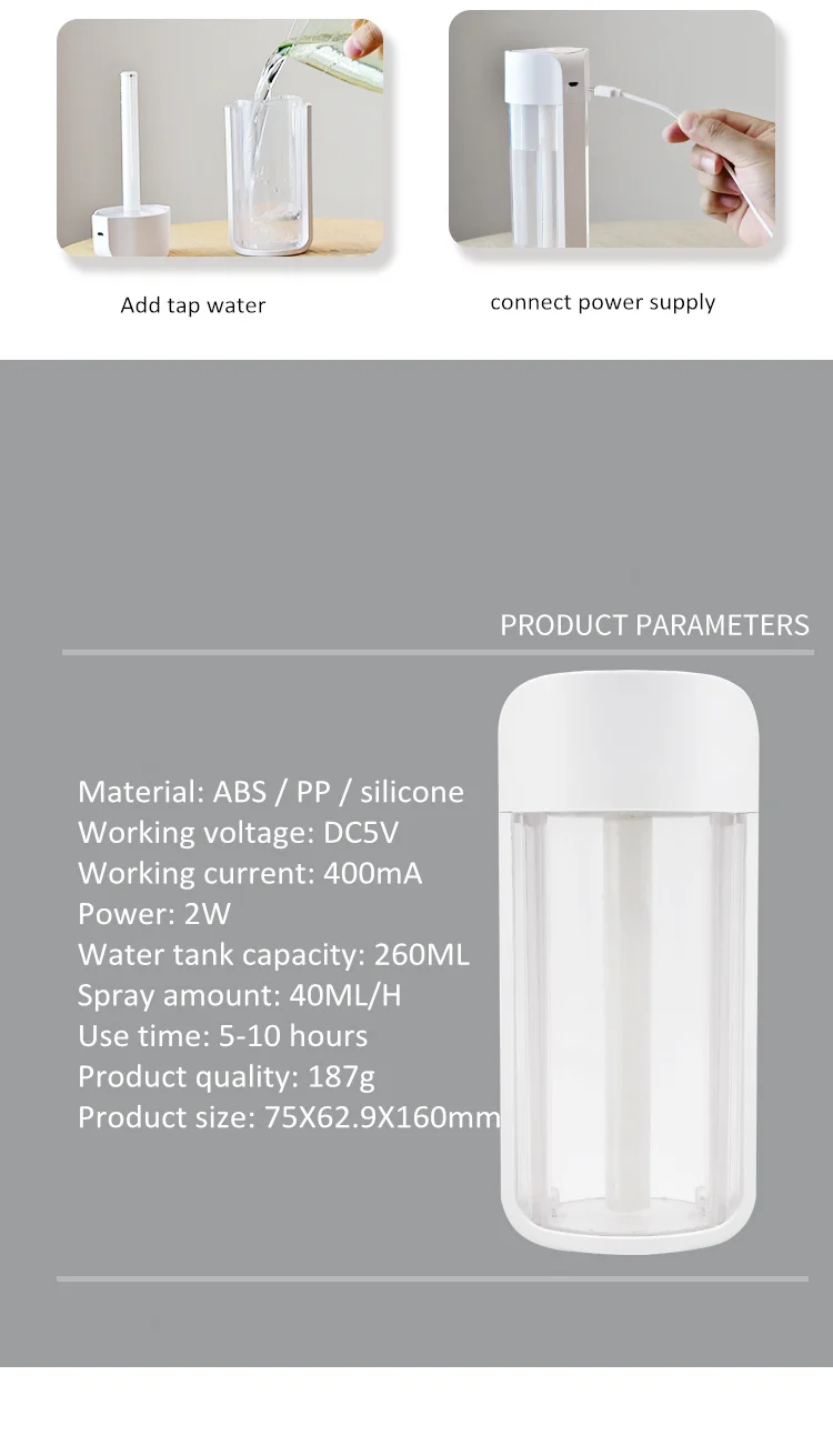 260ml air Humidifier humidificador umidificador aroma essential oil diffuser Air Freshener Aromatherapy Home mist maker kbaybo