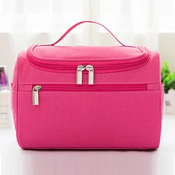 

Simple Hanging Travel Makeup Storage Toiletry Bag Solid Large Capacity Cosmetics Packing Organizer Bathroom Shower Bags 6 Colors