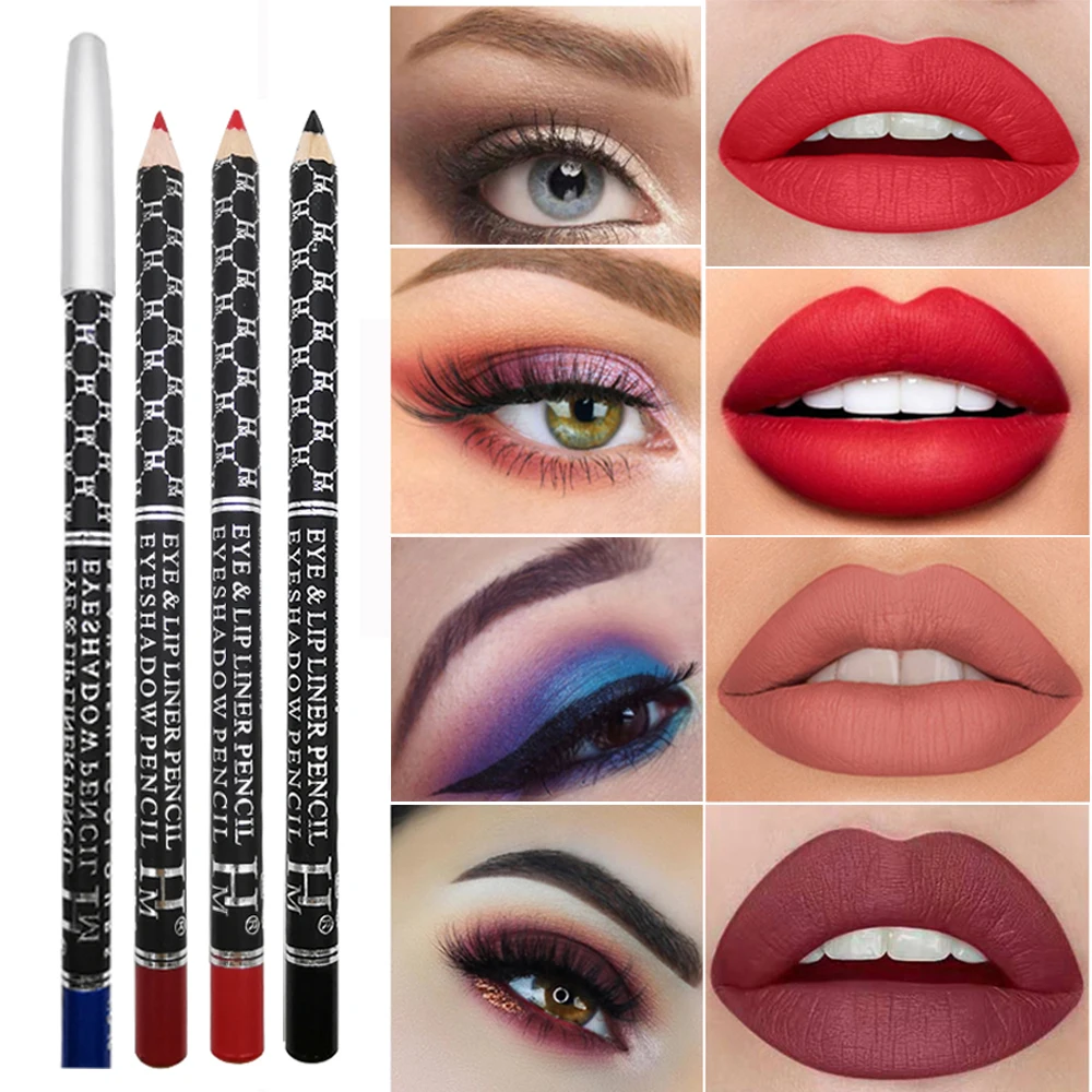 1 шт. женский модный стойкий водостойкий матовый карандаш для бровей подводка губ