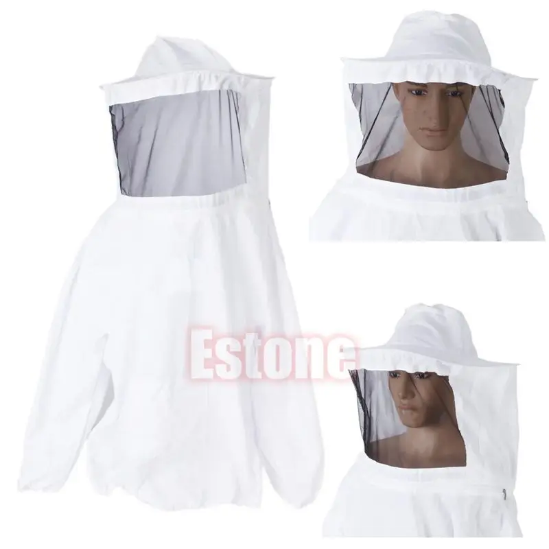 Пчеловодство вуаль с длинными рукавами костюм шляпа Pull над Bee Smock куртка защитное пальто