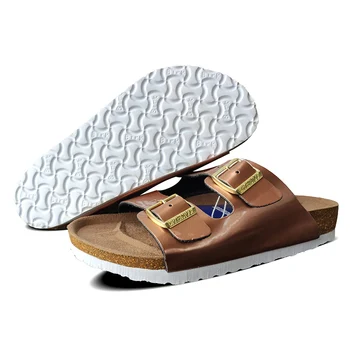 

BIRKENSTOCK Arizona Beach Cork Slipper Anti-Slip Unisex Bronze Double Buckle Scandals For Men And Women