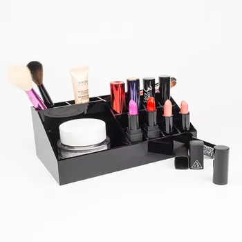 

Custom logo European household black lipstick box, brush case, dressing table, cosmetics storage box