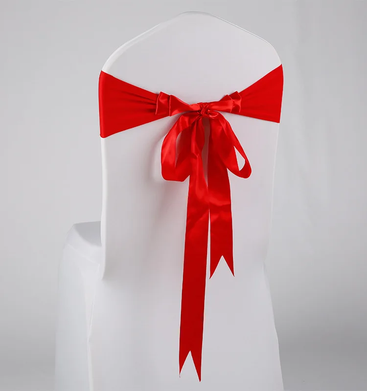 

Hotel Wedding Banquet Chair Cover Bow Elasticity Hole-Series Decoration Chairback Cover