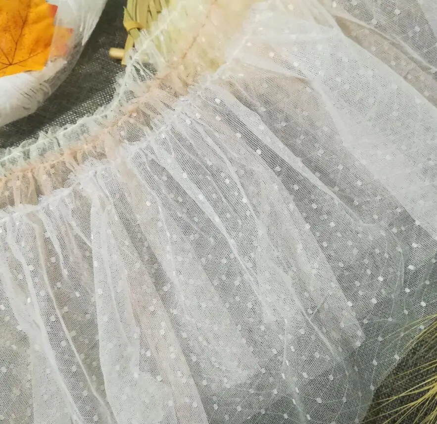 1Yards-Tulle-Embroidery-Lace-Fabric-Dot-Trim-Ribbon-20cm-Lace-Trim-Guipure-Applique-Sewing-Wedding-Lace