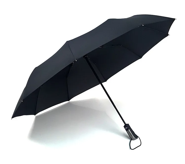 

10 Bone Fully Automatic Umbrella Folding Umbrella Men Self-opening Umbrella Three-fold Umbrella Wholesale Customizable Advertisi