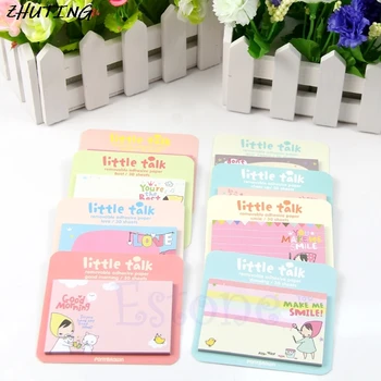

1pc New Random Cute Little Talk Girl Sticker Memo Pads Point It Notes 30 Sheets