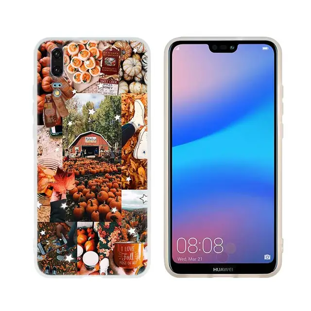 Soft Silicone Case For Huawei P50 P40 P30 P20 Lite E Pro Plus P Smart Z 2019 2020 Coque Winter warmth hd printing 12