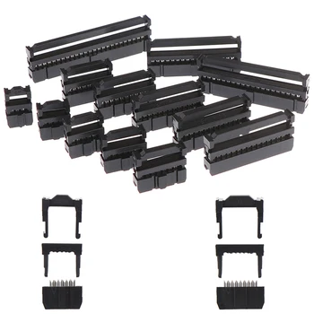 

10set 6/8/10/12/14-50Pin IDC Socket Pin Dual Row Pitch 2.54mm IDC Connector 6-50 Pin Cable Socket