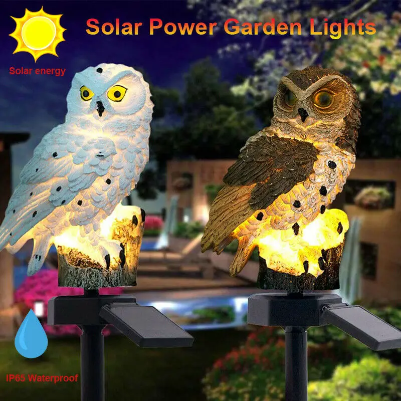 Светящиеся вечерние принадлежности Сова Открытый солнечной энергии садовый светильник s Декор LawnYard светодиодный ландшафтное освещение для садовых дорожек