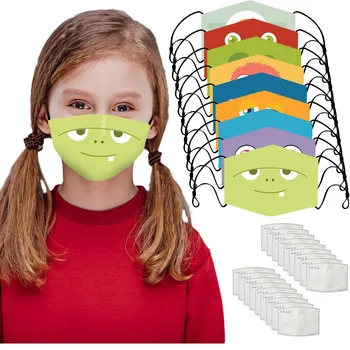 

Kids Boys Girls Cartoon Adjustable Filter Safet Protect Cotton Face Mask mascarilla con filtro reutilizable ochronna wielorazowa