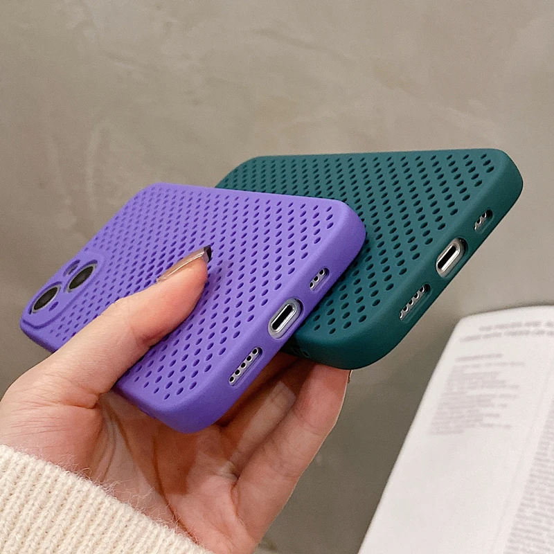 Breathable Cooling Candy Color Phone Case - Soft TPU Cover