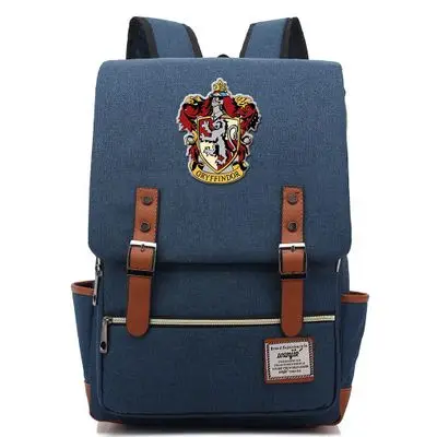 Волшебный Хогвартс Ravenclaw Слизерин Гриффиндор для мальчиков и девочек портфели для подростков школьные сумки холщовые женские сумки рюкзак мужской рюкзак - Цвет: C8