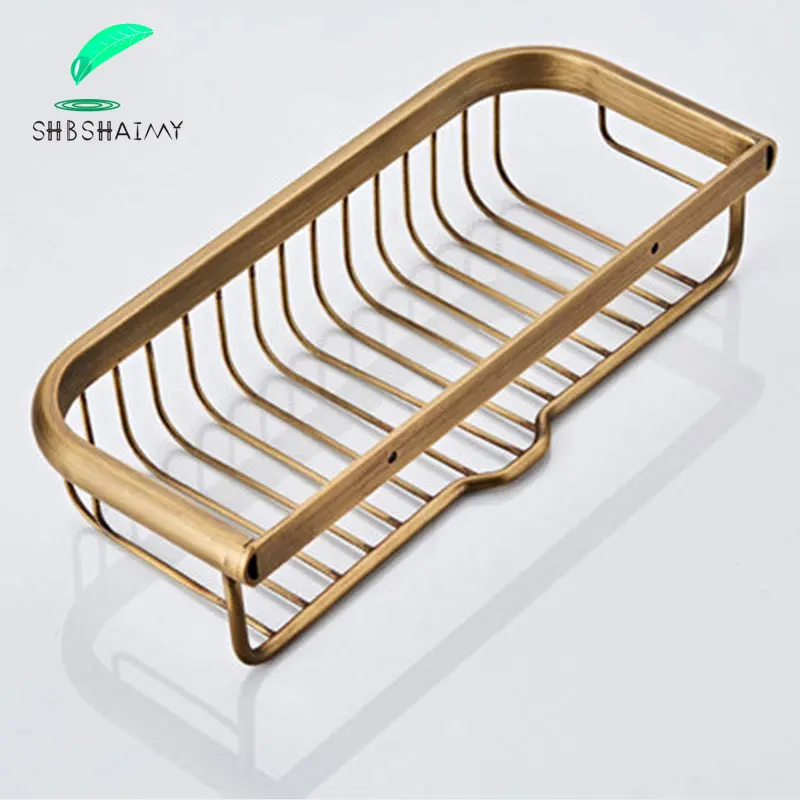 Antique Brass Wall Mount Shampoo Rack Bathroom shelf Bathroom accessories