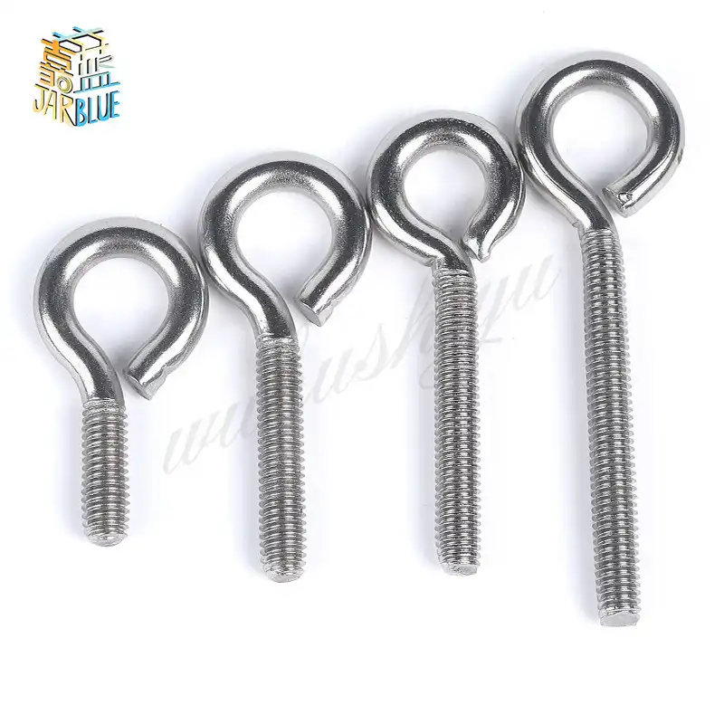 MagiDeal Heavy Duty 304 Stainless Steel Long Lifting Eye Bolts Welded Eye Metric Size M4, M5, M6