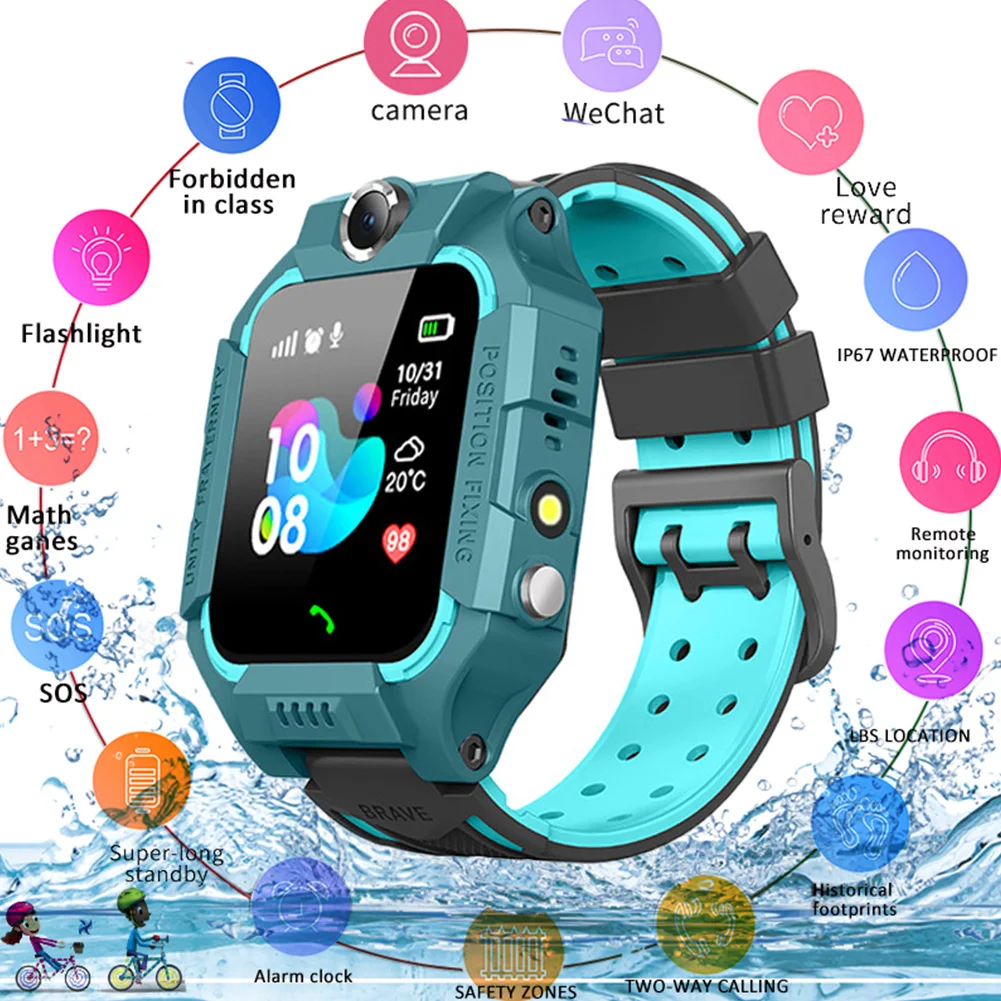 2021 Kids Smart Watch for Children SOS Call Phone Watch Smartwatch use Sim Card Photo Waterproof IP67 Kids Gift For IOS Android