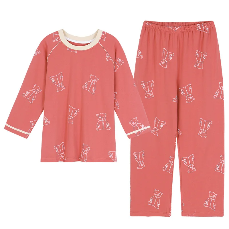 

Pajamas Women's Spring And Autumn Pure Cotton Long Sleeves Can Be Worn Outside Casual Sweet Casual Plus Size Suit Home Service