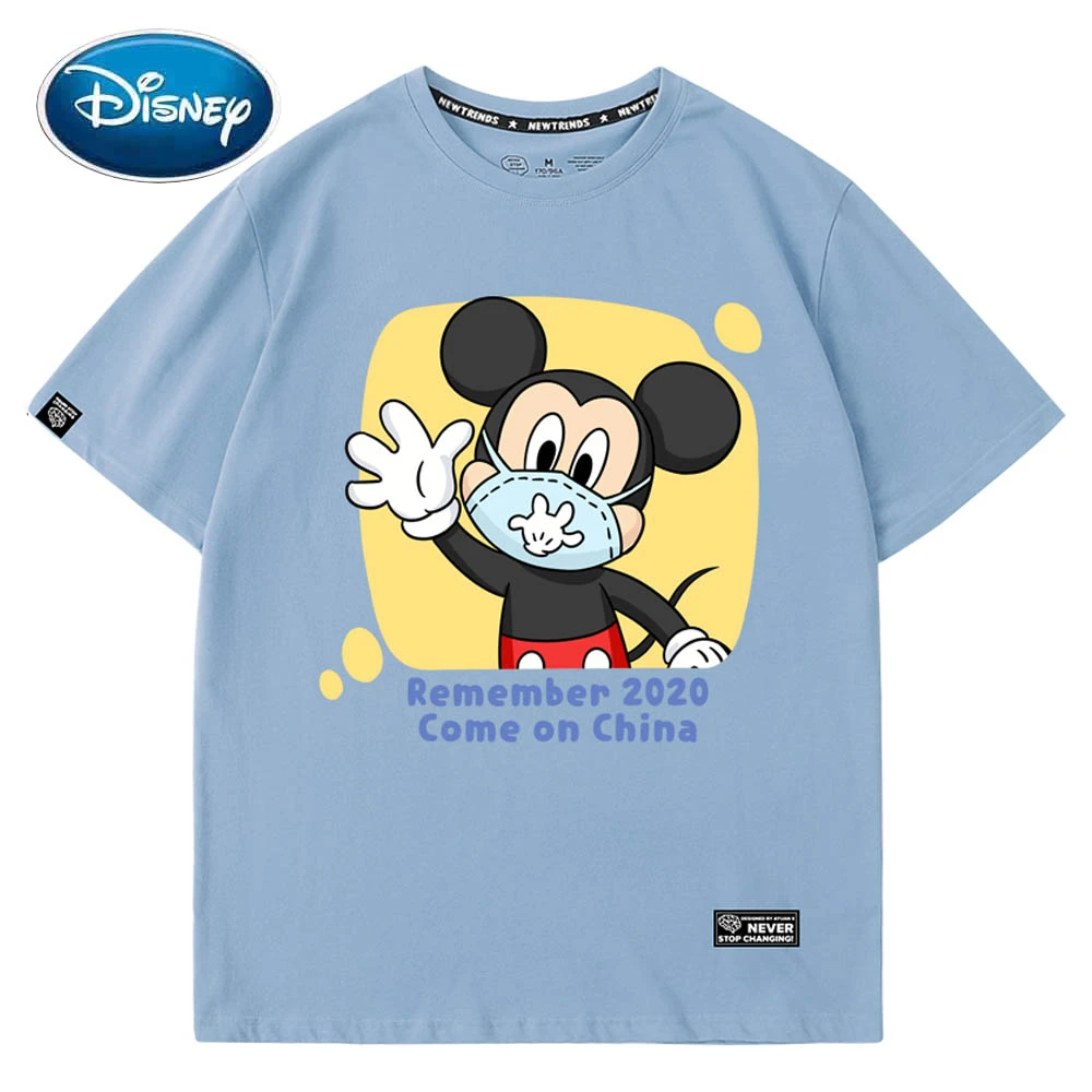 Disney Chic Fashion Mickey Mouse Masker Kartun Cetak Pullover Leher O Lengan Pendek Wanita Pasangan Tee Tops 6 Warna T Shirt Aliexpress