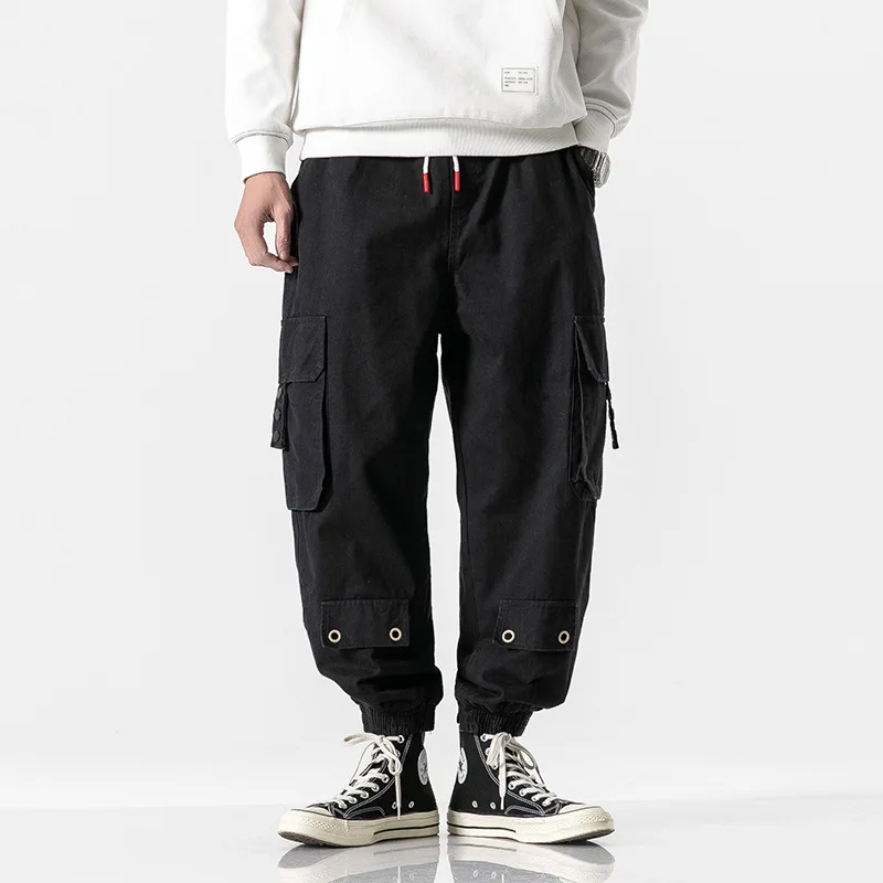 

Wu Navigation Beam Leg Bib Overall Men's INS Popular Brand Loose-Fit Function Casual Pants Trend Students Versatile BOY'S Harem