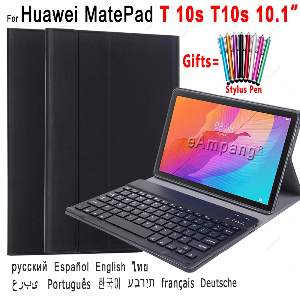 Чехол для Huawei MatePad T 10s T10s 10 1 клавиатура AGS3-L09 чехол с русской испанской и