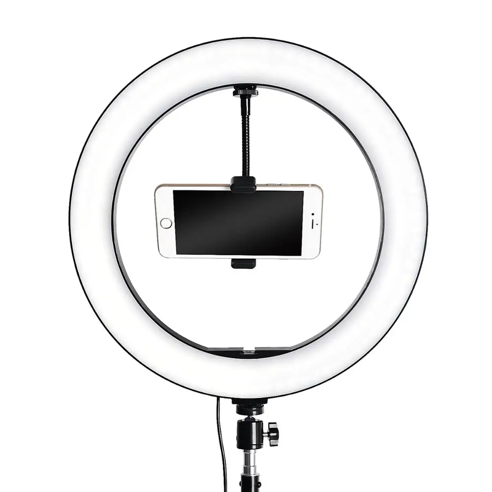  FOSOTO 14 inch Led Ring Light 2900K-5600K Dimmable lighting Self-timer fine makeup live broadcast P - 4000265266146