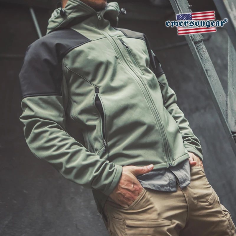 Emersongear синяя флисовая термокуртка Тройная теплая тактическая куртка зимнее пальто водонепроницаемая ветрозащитная растягивающаяся куртка
