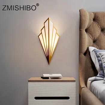 

ZMISHIBO Fan-shaped Wall Lamp Sconce Lighting Hallway Lamp Linen Lampshade Home Living Room Hotel Decor With E14 Bulb