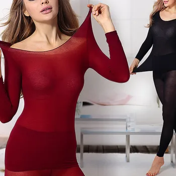 

Seamless Elastic Thermal Inner Wear Ultra-thin Autumn Clothes Women Body Shaping Thermal Underwear H9