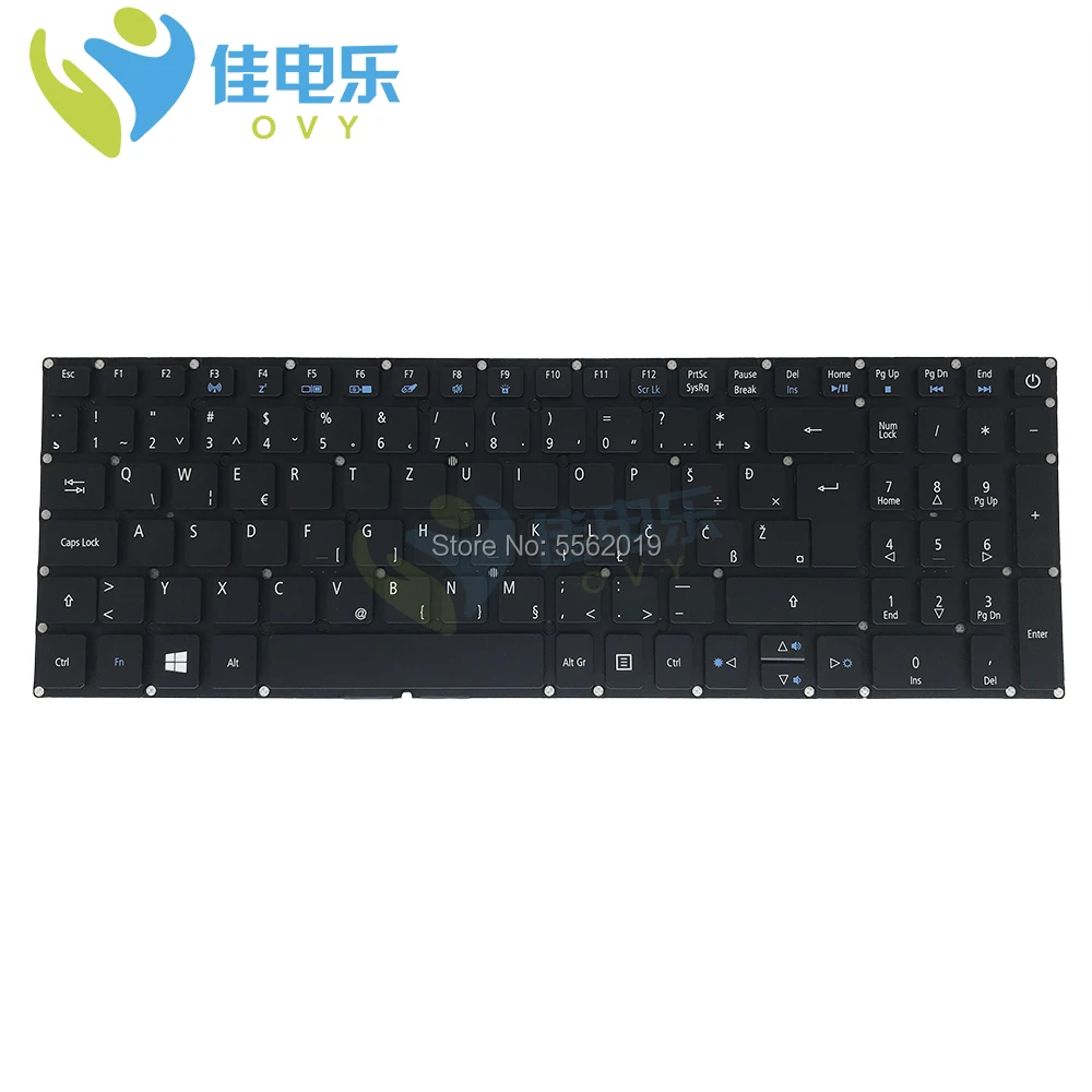 

OVY WB Backlight keyboard for Acer Aspire E5 573 E5-772 black laptops KB Bosnian Slovenian Croatian Serbian version original new