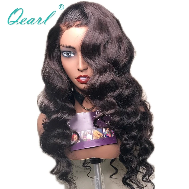 

250% Density 13x6 Deep Side Part Lace Front Wig Loose Deep Human Hair Wigs with Baby Hairs Glueless Remy Hair Preplucked Qearl