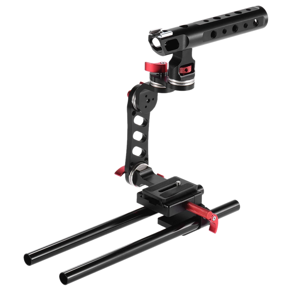 

Andoer C-Shape Video Photography Film Making Camera Cage Bracket with Quick Release Plate 15mm Rods for Sony Canon DSLR Camera
