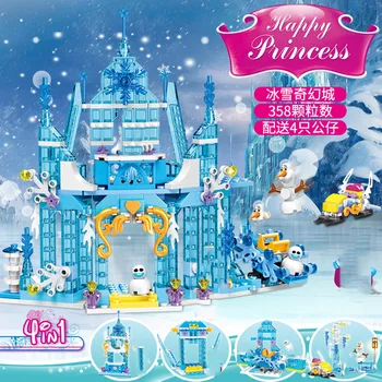 

Dream Windsor Princess Castle Ice and Snow Fantasy Castle Building Block lepining Children's Toys Christmas Gift