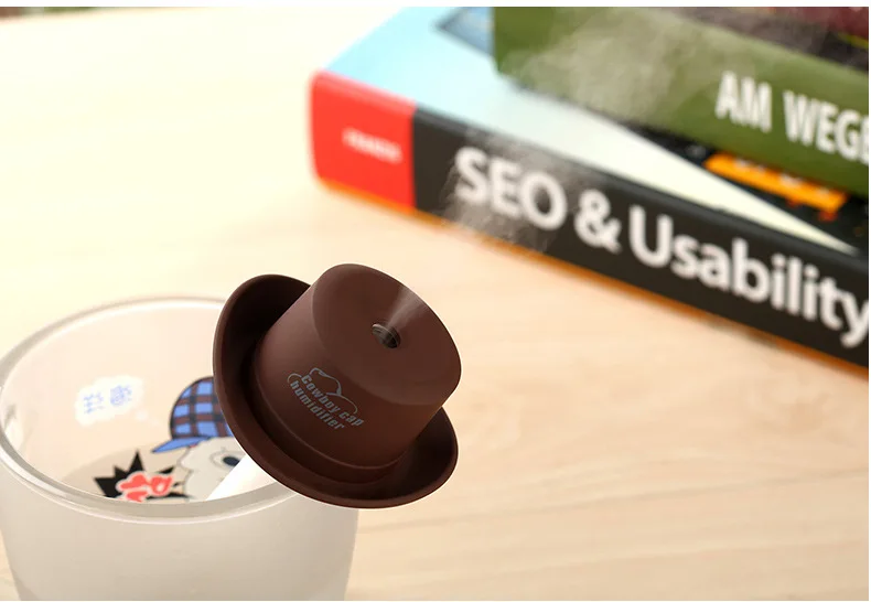 USB мини-увлажнитель воздуха, арома-диффузор, креативный ковбойский головной убор, маленький увлажнитель, сделай сам, с крышкой, увлажнитель, портативный