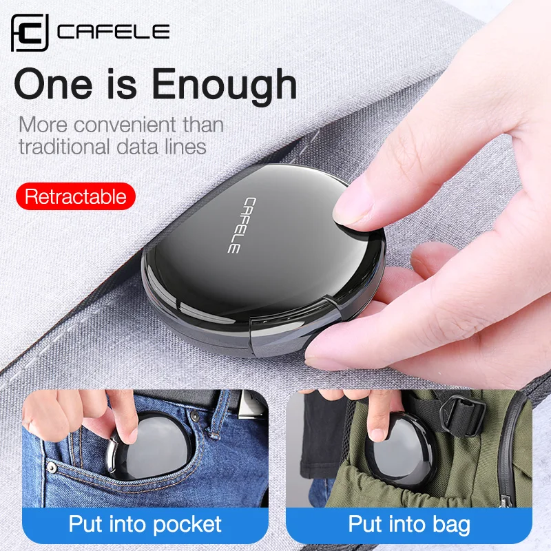  Cafele Luxus Magnetic Charging USB Kabel für iPhone Typ C Micro Versenkbare Ladegerät Kabel 120cm 3