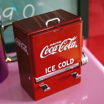 

Personality Retro-Cola Toothpick Box Vending Machine Style Pressing Toothpick Case Dispenser Plastic Holder Ornament Decoration