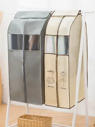 3-Pack Transparent Hanging Clothing Dust Covers - Waterproof, Zippered, Washable Suit & Coat Storage Bags