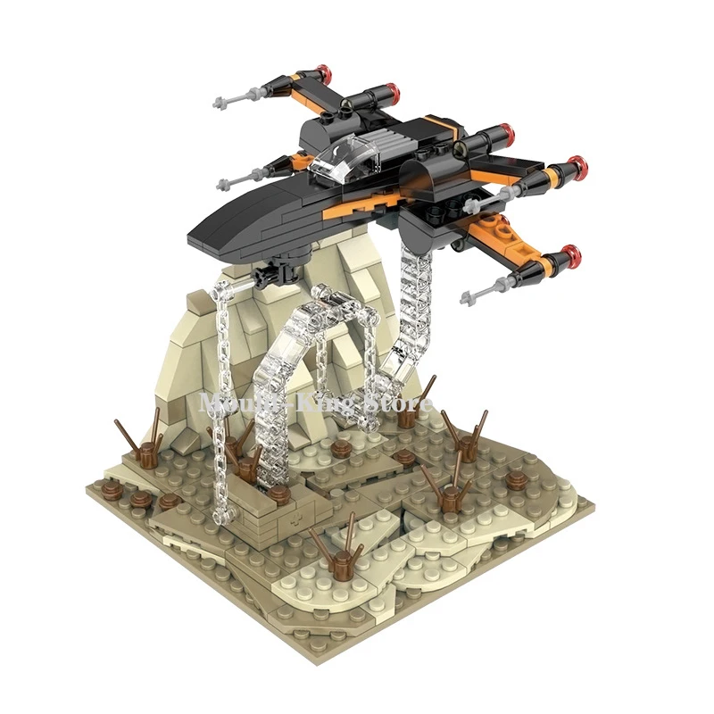 MOC Star Toys Wars Poes X-Wing Fighter Tensegrity скульптуры Звездный Корабль модель строительные