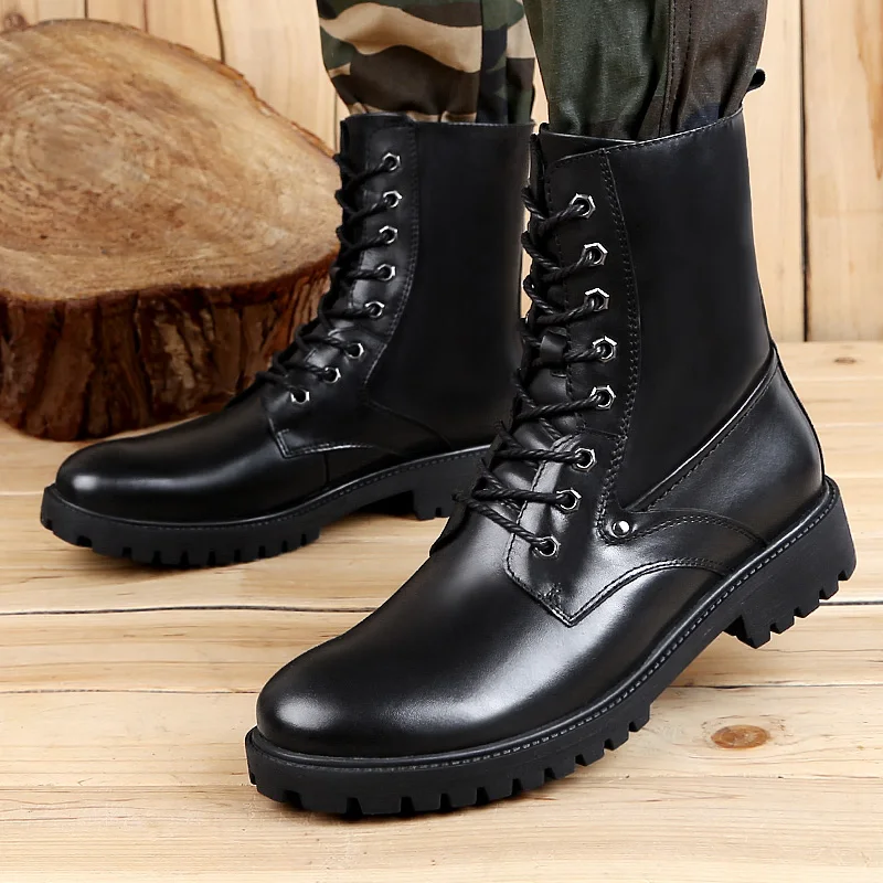 

Plus Size Trend Winter New US Military Leather Boots for Men Combat Bot Infantry Tactical Boots Askeri Bot Army Bots Army Shoes