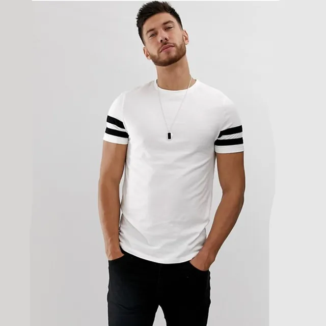 white fitted t shirt mens