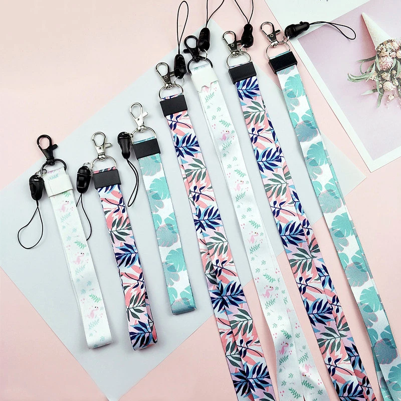 Fashion DIY Ribbon Band Keychain Short Long Ribbons Phone Case Lanyard