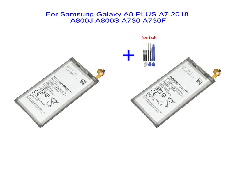 2x3500 мА/ч EB-BA730ABE запасная батарея для Samsung Galaxy A8 плюс A7 2018 A800J A800S A730 A730F + набор