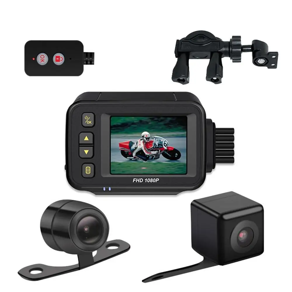 MT30A 2 Inch IP67 Waterproof Motorcycle Dash Camera Bicycle Motorbike Black Box Dashcam Recorder W / Parking Monitoring | Автомобили и