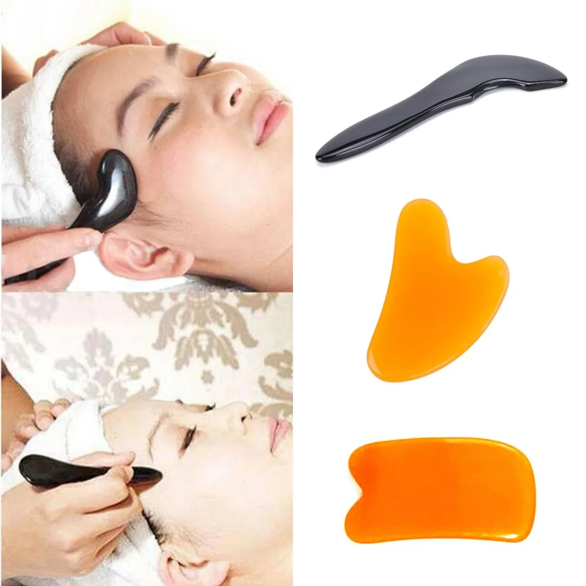 

Traditional Massage Stone Guasha Skin Care Tool Pain Relief Facial Guasha Massager Health Care Tool