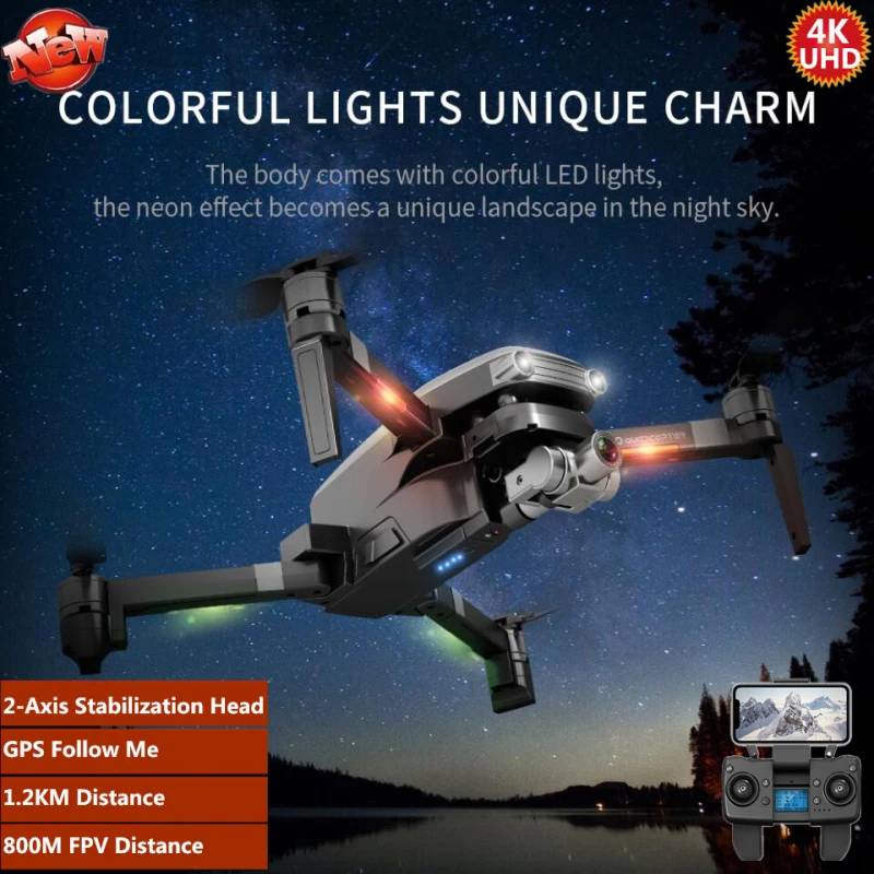 

GPS Follow Me WIFI FPV RC Drone 5G 2 Axis Gimbal 4K CameraINS Brushless Fixed Point Surround Selfie RC FPV Quadcopter VS X6