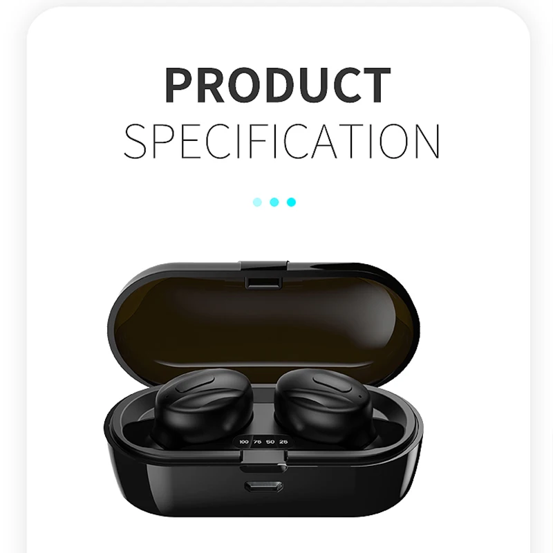 FLUXMOB Wireless Bluetooth 5 0 TWS Earphone Mini Mic in ear Earbuds With charge case HD call Sport Headset For all smart Phone