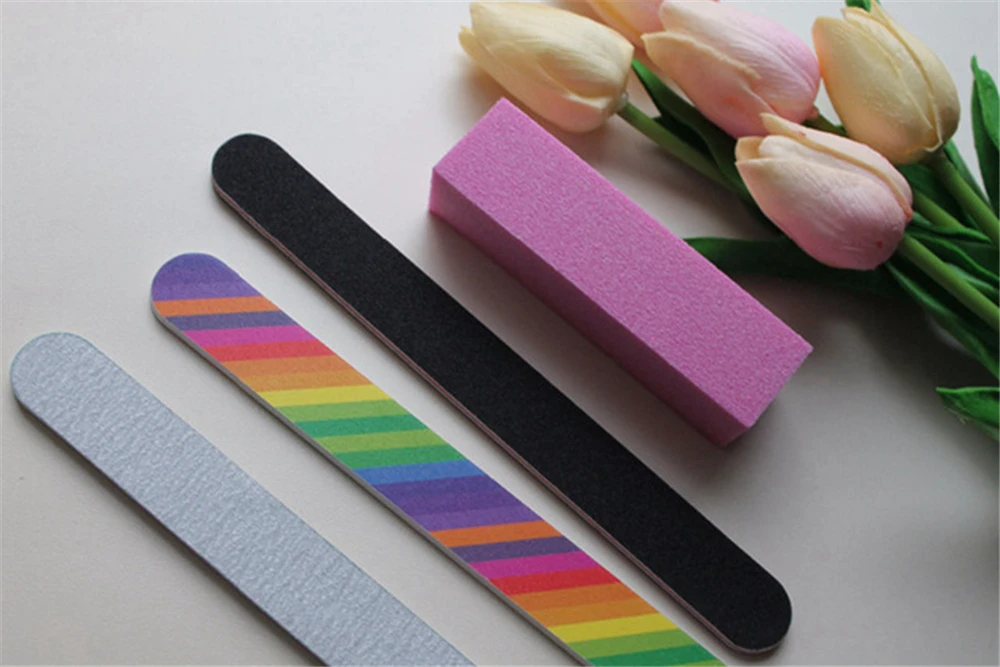 6pcsSet Nail Files Brush Durable Buffing Grit Sand Fing Nail Art Tool Accessories Sanding File UV Gel Polish Tools (16)