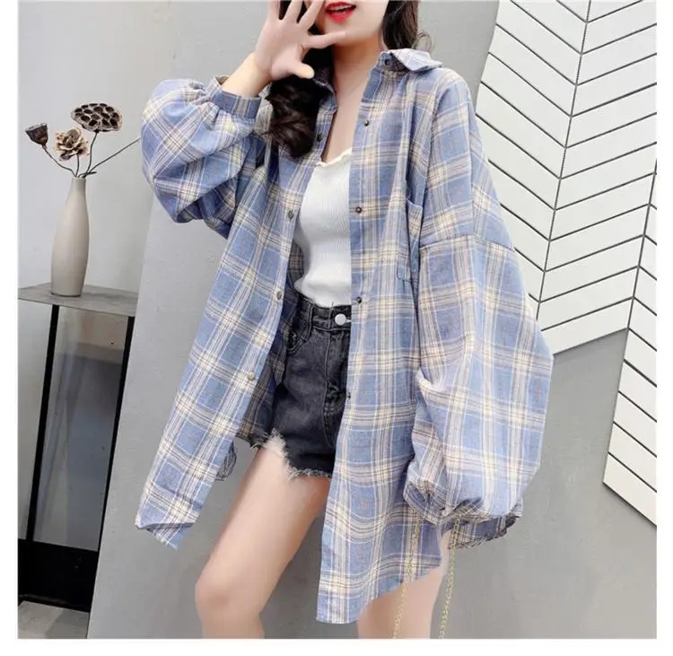 manga comprida blusa camisas vintage solto rua senhora coreano oversize topo