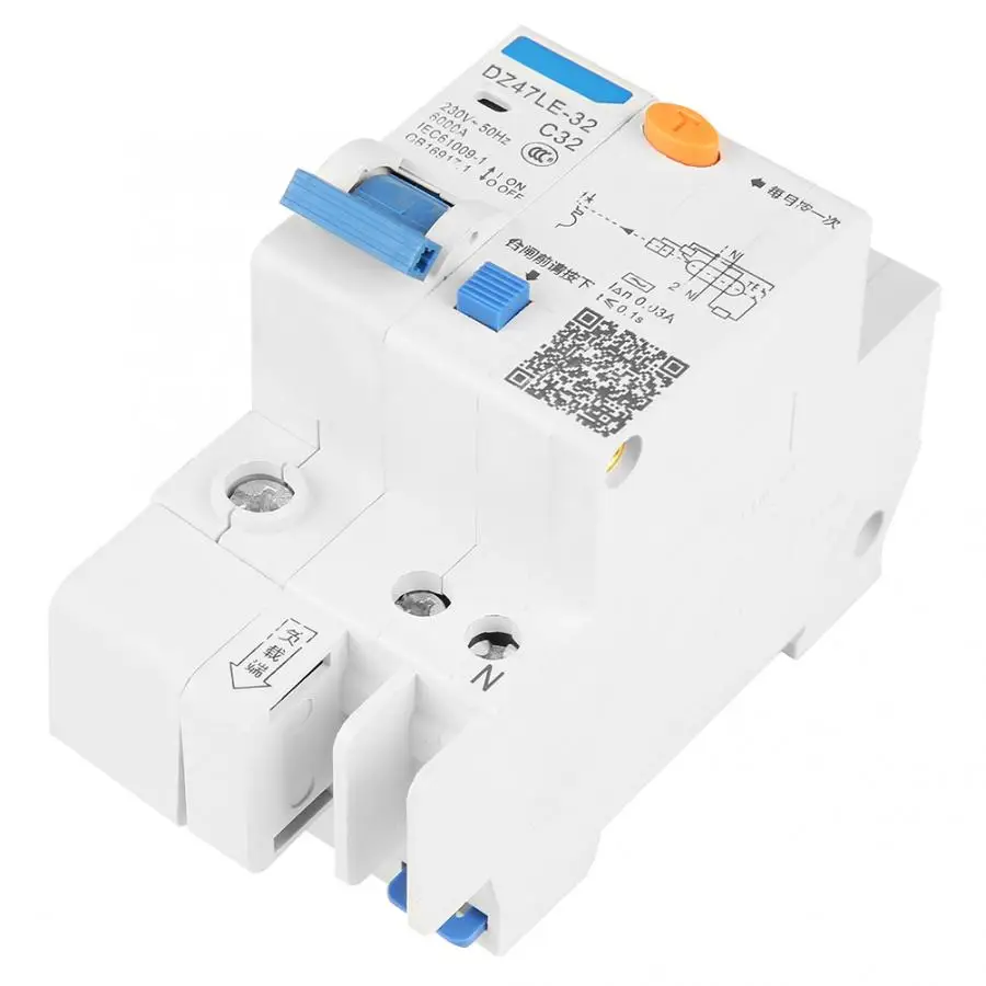 Disjoncteur DZ47LE-32 1P+ N C32 RCCB Выключатель остаточного тока 30 мА 230 В УЗО